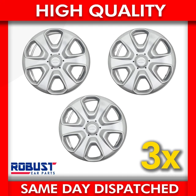 3X 15 Pollici Per Ford Fiesta Coprimozzo Coprimozzo Coprimozzo 1746251 (2008+On)