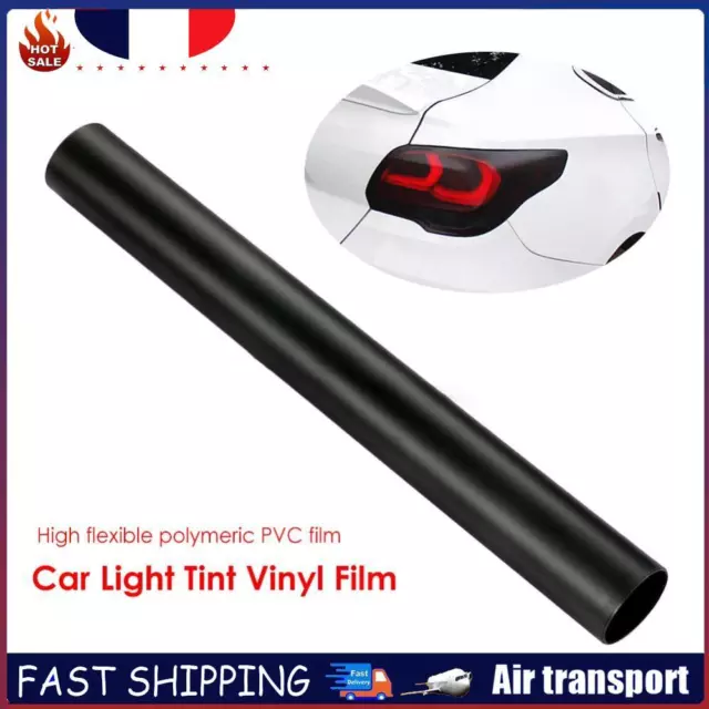 30x100cm Matt Black Tint Vinyl Film Sticker Sheet for Car Headlight Taillight FR