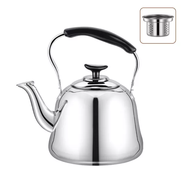 Tea Kettle Stovetop Whistling Teakettle Classic Teapot Stainless Steel 2 liters