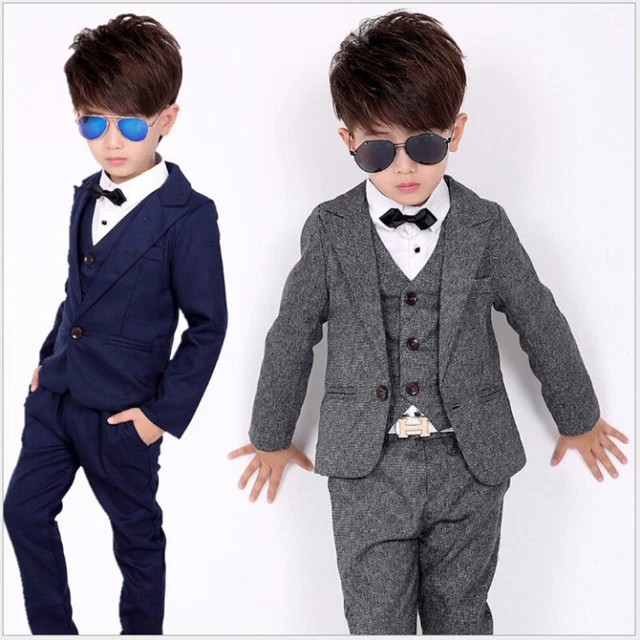 NUOVI abiti da smoking bambini ragazzi set abito festa di nozze abiti formali bambino 2-12 anni 2