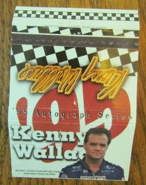 Nascar Racing Car Driver Kenny Wallace Matchbook Cover Empty 1995 Matchcover -D4