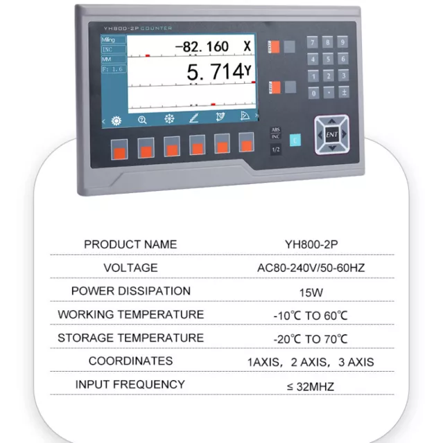 3/4/5 Achsen Digitalanzeige DRO 5µm TTL lineare Skala Scale Fräsdrehmaschine CNC 3