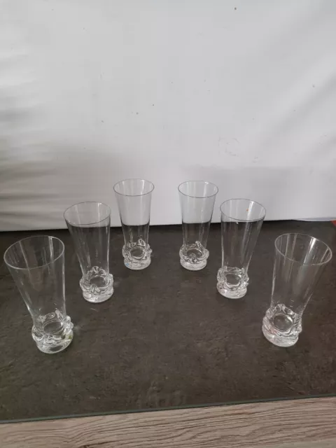6 VERRES CRISTAL DAUM modèle Sorcy flûtes à champagne