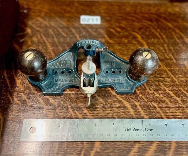 VTG Record England No # 71 Hand Router - Parts Missing - Box Included - 0211