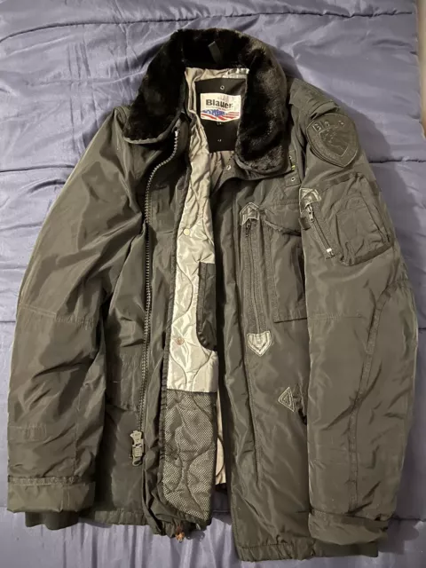 BLAUER UOMO PARKA Police Giubbotto Imbottitura E Pelliccia