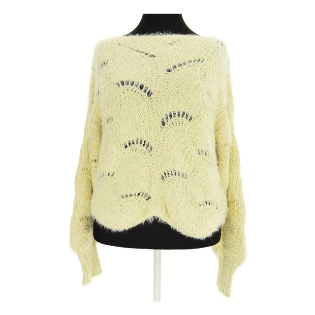 BIK BOK M Bianco Acrilico, Cotone, Nylon Donna Maglione Eu 40, UK 12, US 8, E 44