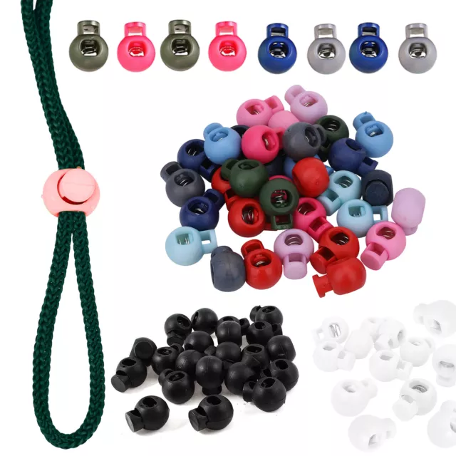 Cord Stopper Toggle Lock Multicolour Drawstring Buckle Metal Spring Paracord