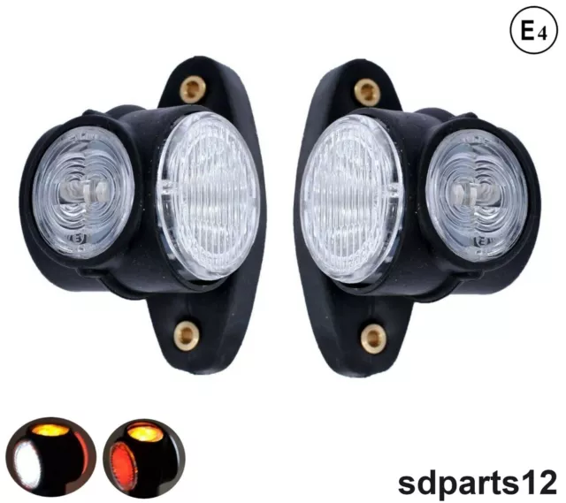 2x 12V/24V LED ROUGE FEUX DE GABARIT CAMION CARAVANE SHASSIS REMORQUES