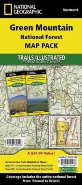 GREEN MOUNTAIN NATIONAL Forest, Vermont, Map Pack Bundle: Trails ...