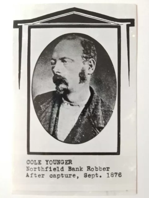 Vintage Real Photo Postcard RPPC James-Younger Gang Cole Younger Mugshot Photo