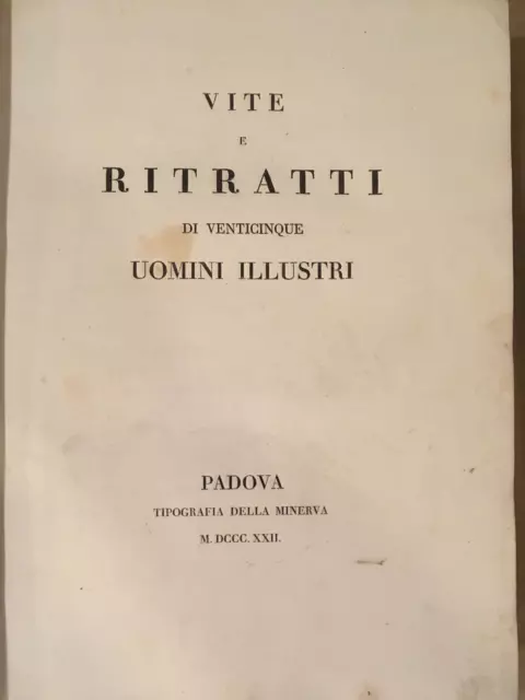 Vite e ritratti di venticinque uomini illustri