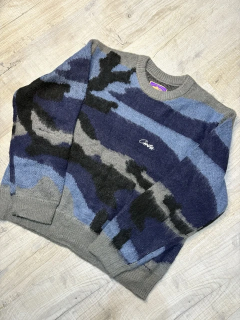 CORTEIZ MOHAIR KNIT Sweatshirt / Jumper - Ocean Camo £110.69 