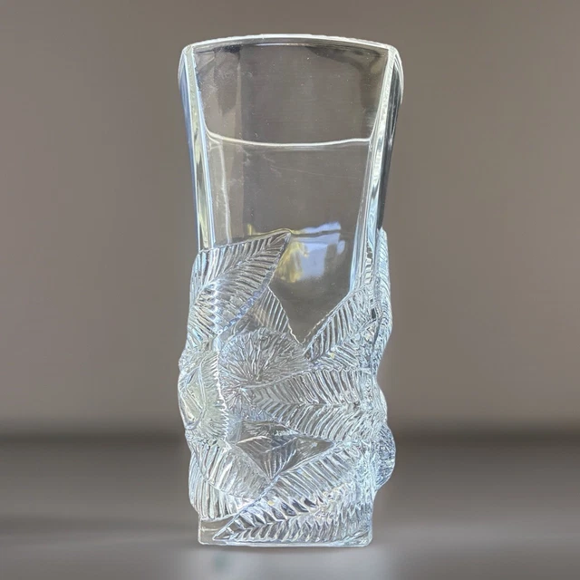 Vase Art Déco Avec Décor Feuille Argenté, Style Années 1930, Bon état