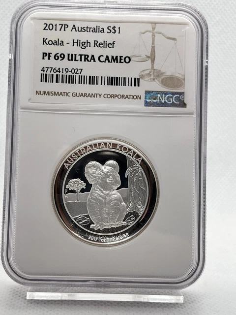 2017 Australia $1 Koala High Relief 1 oz Silver Proof Coin - NGC PF 69 UCAM 2017 Australia $1 Koala High Relief 1 oz Silver Proof Coin - NGC PF 69 UCAM