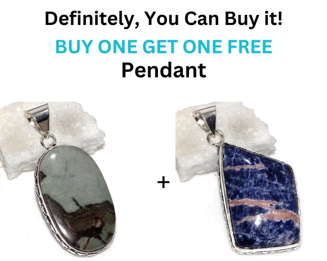 Picasso Jasper, Sodalite Fresh Stock Deals Pendant Combo Set 2-2.1" GW