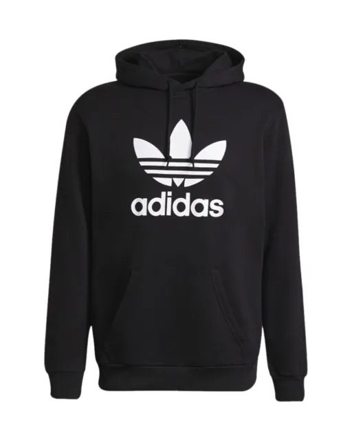 Adidas Trefoil Large Logo Hoodie Mens Hooded Sweatshirt NEW WITH TAGS