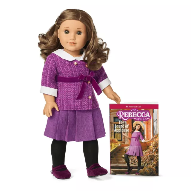 NEW in Box American Girl 18" Rebecca 1914 Doll Honey Brown Curly Hair Hazel Eyes
