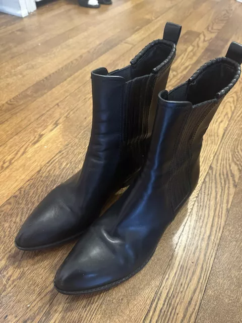 Alexander Wang Black Leather Ankle Boots 41 “Anouk” 2