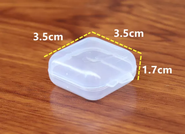 10X Mini Klare Kunststoff Kleine Box Schmuck Ohrstöpsel Container