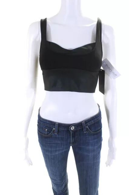 MICHI WOMENS AERIAL Gloss Longline Sports Bra Black Size Extra Small $42.69  - PicClick