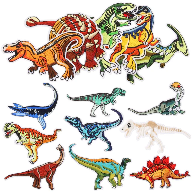 14 Stück Dinosaurier-förmige Kleidungsaufnäher, exquisite Applikationsaufnäher