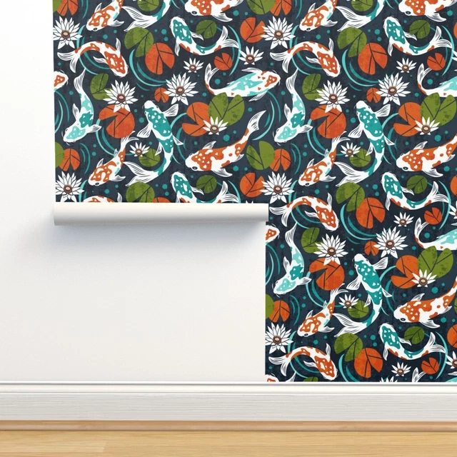 PEELANDSTICK REMOVABLE WALLPAPER Summer Spring Koi Koi Fish Fish