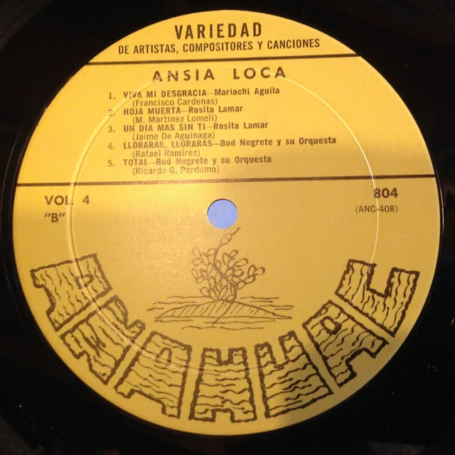 [SOUL/LATIN]~NM LP~ANSIA LOCA~VARIOUS-LA Gran Variedad Vol. #4~{1967 ...