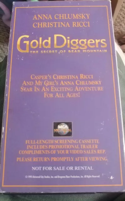 Gold Diggers VHS Tape PG Secrets Of Bear Mountain