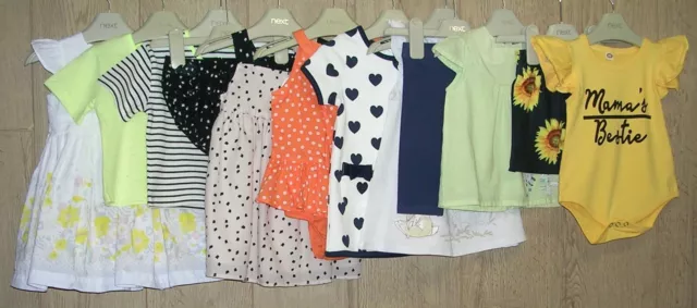NEXT PRIMARK GAP etc Girls Summer Bundle Shorts Tops Dress + NEW Age 6-9 Months