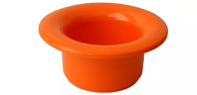kleiner Blumentopf orange flach Außendurchmesser 14,7 cm / Höhe 6,5 cm Keramik