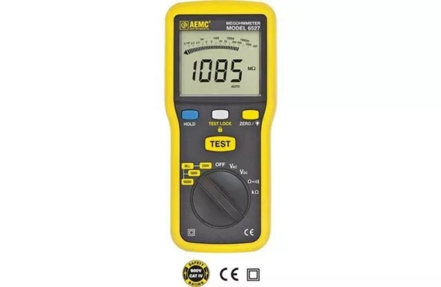 AEMC 6527 Digital Megohmmeter with continuity, 4000 &ohm;