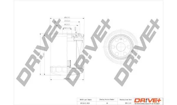 Dr!ve+ Ölfilter DP1110.11.0313 für HYUNDAI KIA