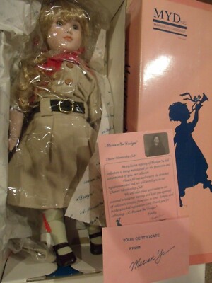 1989 MYD Inc.Marian Yu Designs Porcelain Girl Scout Brownie Doll RARE HTF