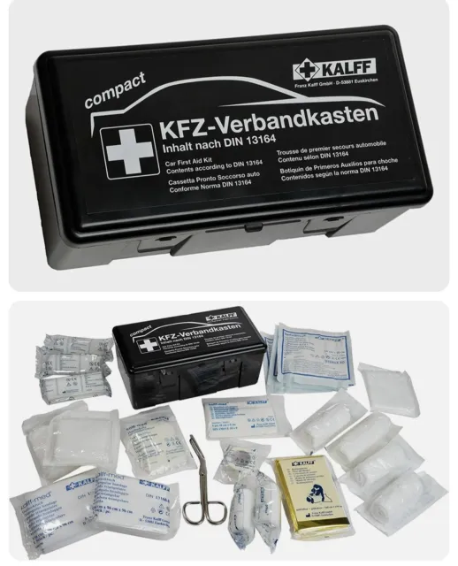 Car First Aid Kit - Kalff - KFZ-Verbandkasten - Din 13164 Sealed Brand New