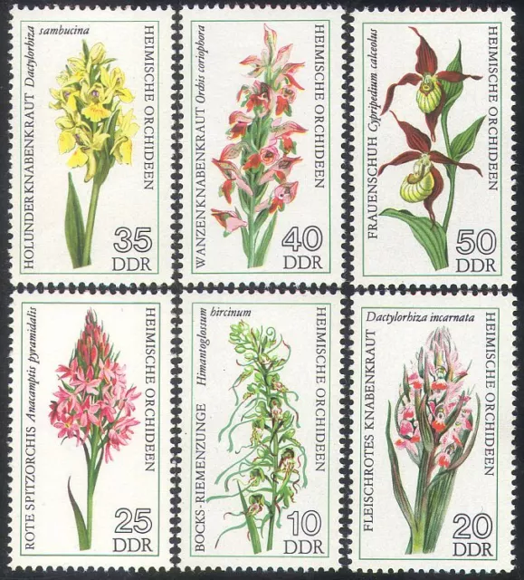 Germany 1976 Orchids/Flowers/Plants/Nature/Orchid/Wild Flowers 6v set (b228)