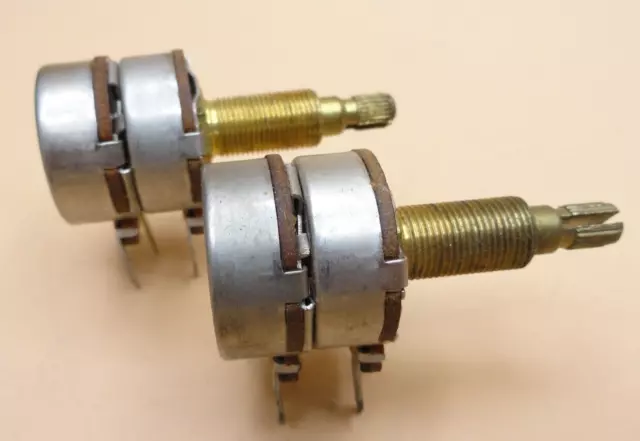 CTS Linear Taper Potentiometer Dual 50K  SPLINE Shaft  (QTY 2)