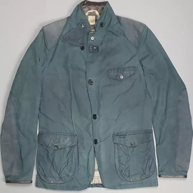 BARBOUR DEPT B Commander Wax Jacket Men s UK Medium Navy Blue Waxed Sports Bond 199.00 PicClick UK