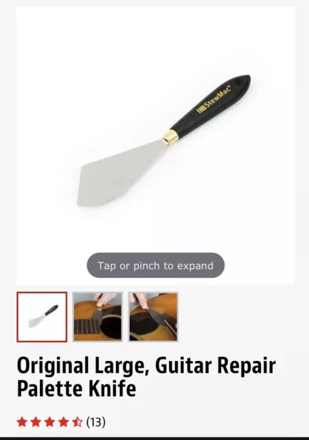 Extra Long, Guitar Repair Palette Knife from StewMac. StewMac