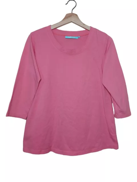 Anthonys Resort Wear Womens Top Sz Small Long Sleeve Pink Shirt