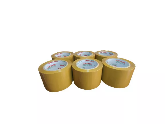 6 Rolls Tan Color Packing Tape 2 inch x 110 yards