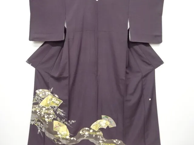 6766433: Japanese Kimono / Vintage Iro-Tomesode / Kinsai / Embroidery / Flower /