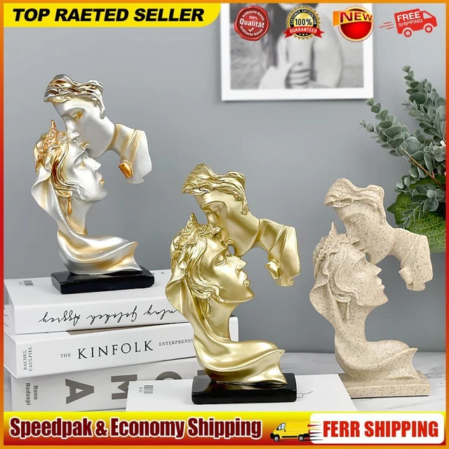 Resin Kissing Abstract Art Figurine Handicraft Desktop Ornaments for Living Room