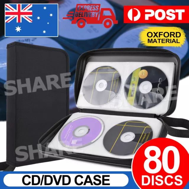 80DVD CD DISC Holder Oxford Storage Case Folder Wallet Carry Bag Organizer