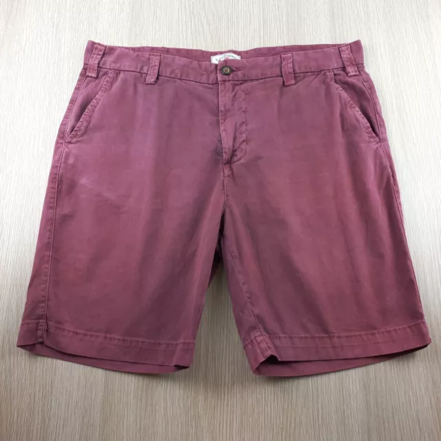 Lee Cooper Chino Shorts Men's Size 37 Leg 8" Maroon Cotton Designed to Fade