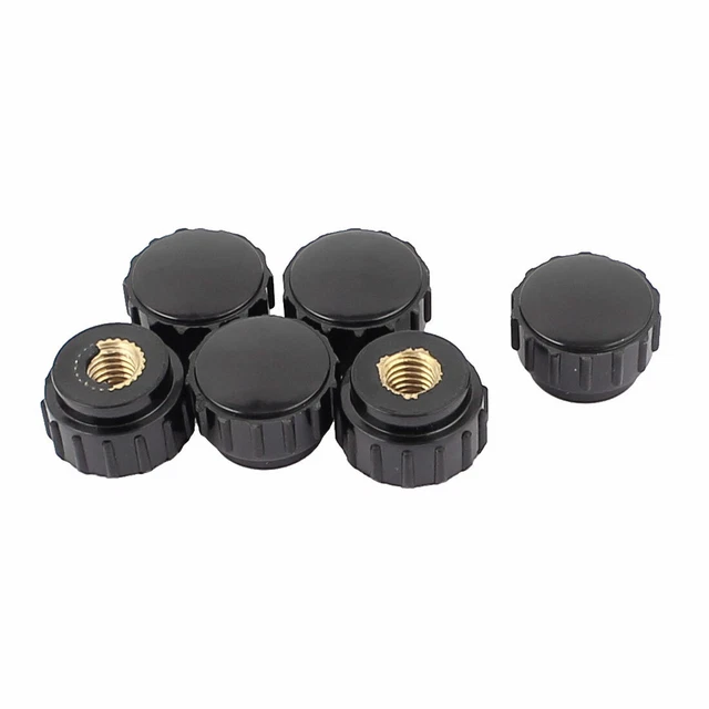 6Pcs M6 filetage femelle en laiton filetée Insert Écrous serrage Bouton molette