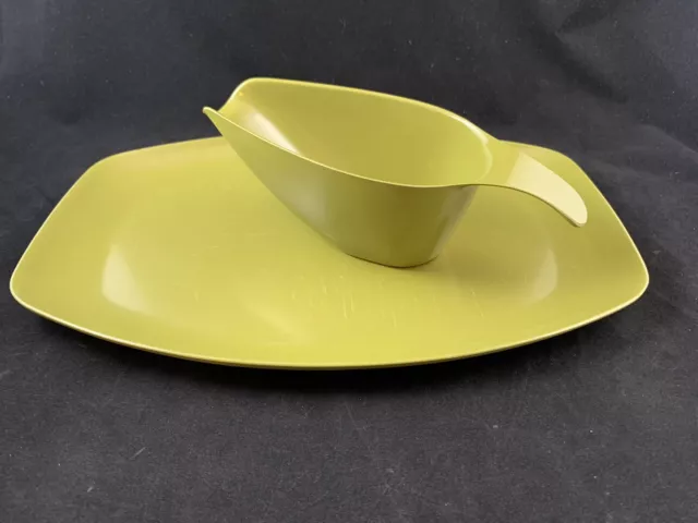 Vintage Melmac Melamine Dish Set Green 1960's Allied Chemical Mid Century