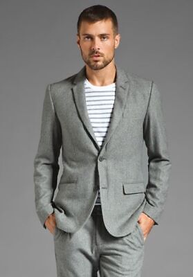 NUOVO Shades of Grey by Micah Cohen UOMO GIACCA JACKET SMALL S WOOL BLEND