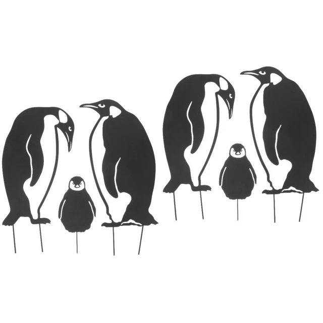 Sculpture De Pingouin En Céramique – Décoration Moderne Pour La Maison Ou Le Bureau – Finition Dorée Ou Argentée – Symbole Familial
