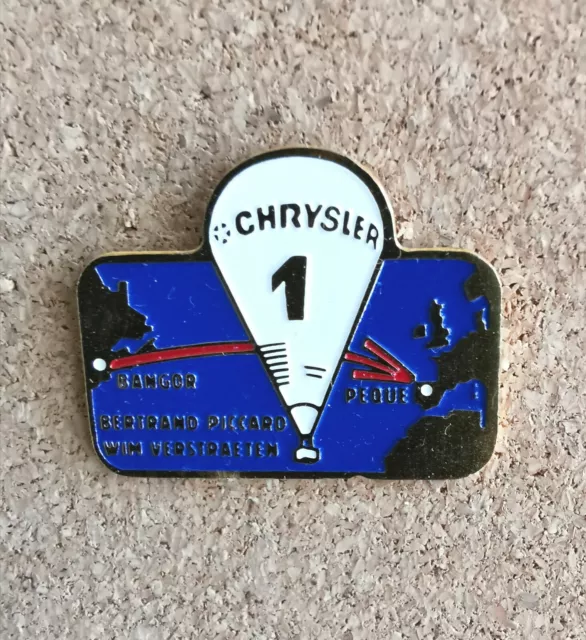 Chrysler Challenge Trans Atlantic crossing Hot Air Balloon Pin Badge