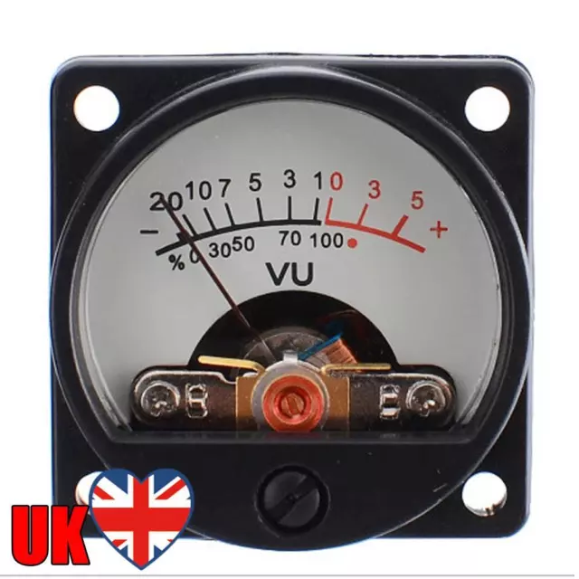 500UA Panel VU Meter Warm Back Light Recording Durable VU Meter Audio Level Amp